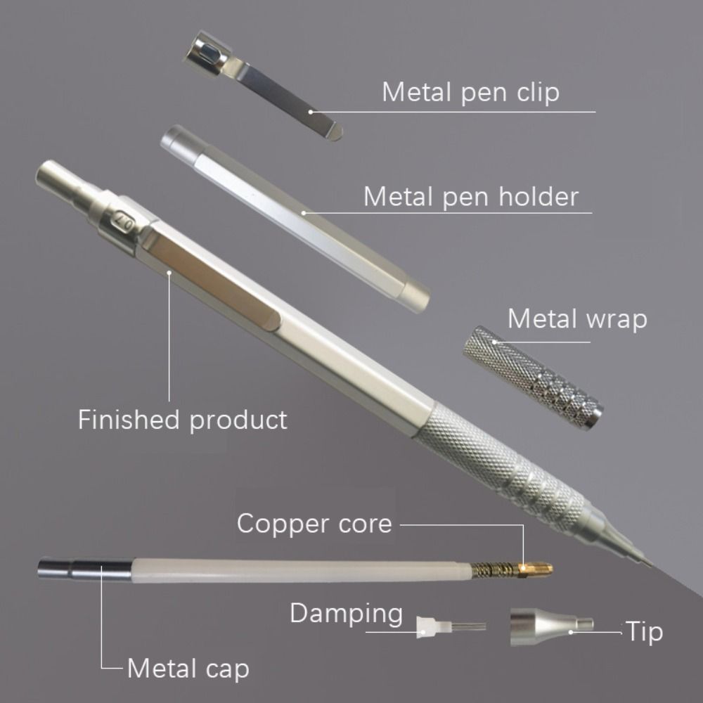 Mechanical Pencil 0.3 - Pensil Mekanik Logam Kreatif Alat Tulis