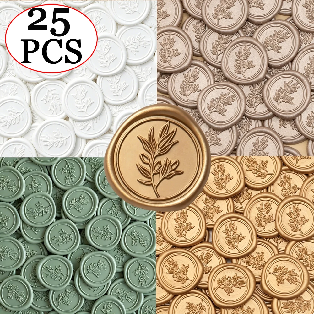 Wax Seal Stamp Set - 25 Buah/Set Stiker Segel Lilin Pola