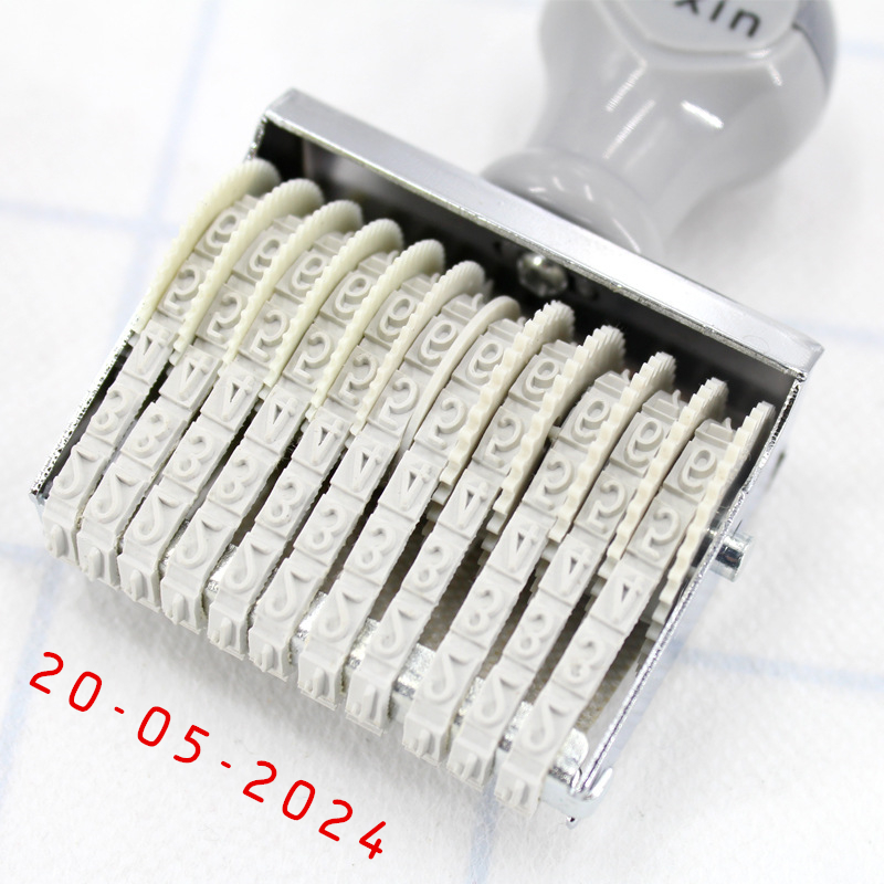 Rubber Date Stamp - Cap Nomor 8/10 Digit Portabel, Cap