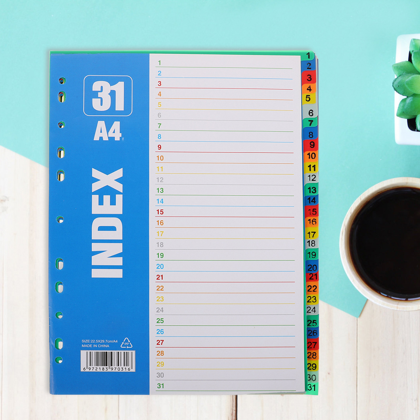 Tab Divider A4 - 1Set Pembatas Indeks Bernomor A4 11-Lubang