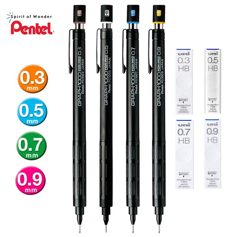Mechanical Pencil 0.3 - Grafik Pentel PG1000 untuk Pensil Mekanis
