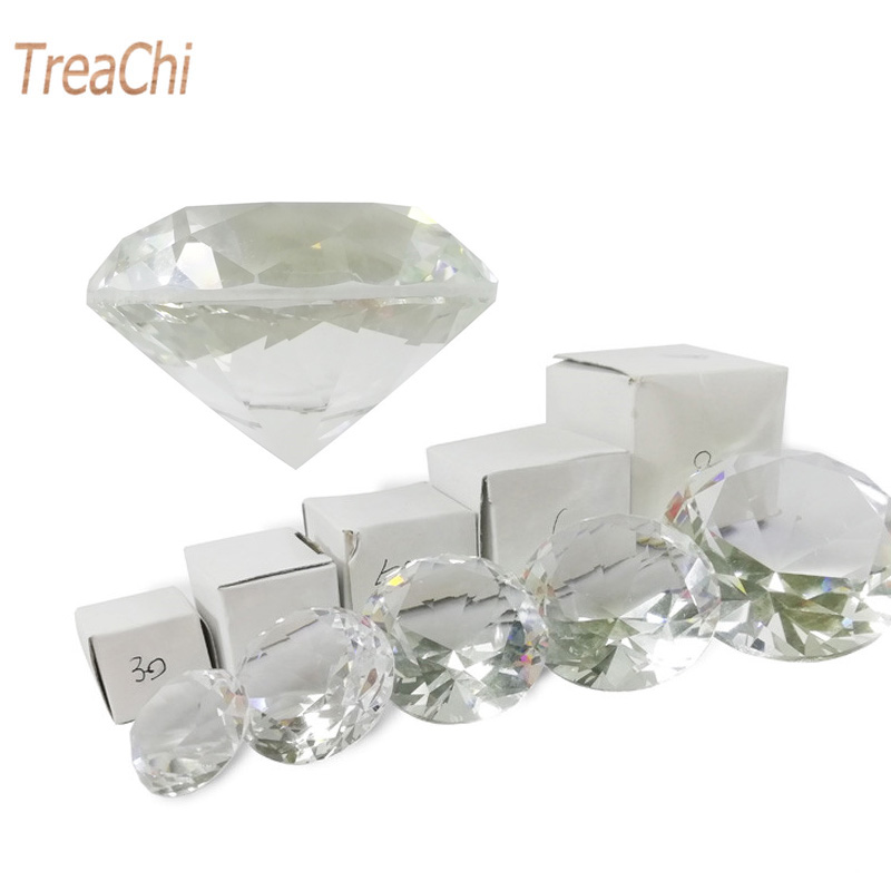 Paper Weight Crystal - Kerajinan Dekorasi perhiasan berlian raksasa kaca