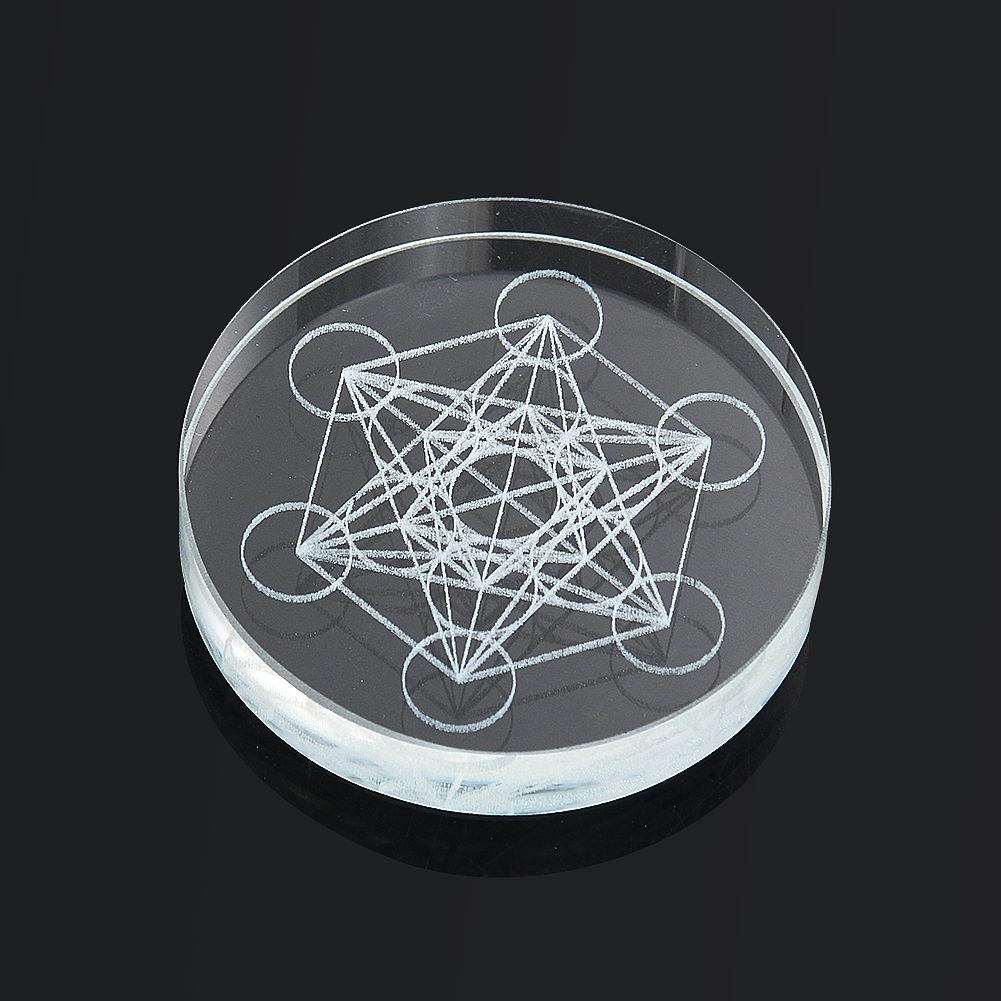 Paper Weight Crystal - Metatron kubus kristal Tampilan berdiri dasar