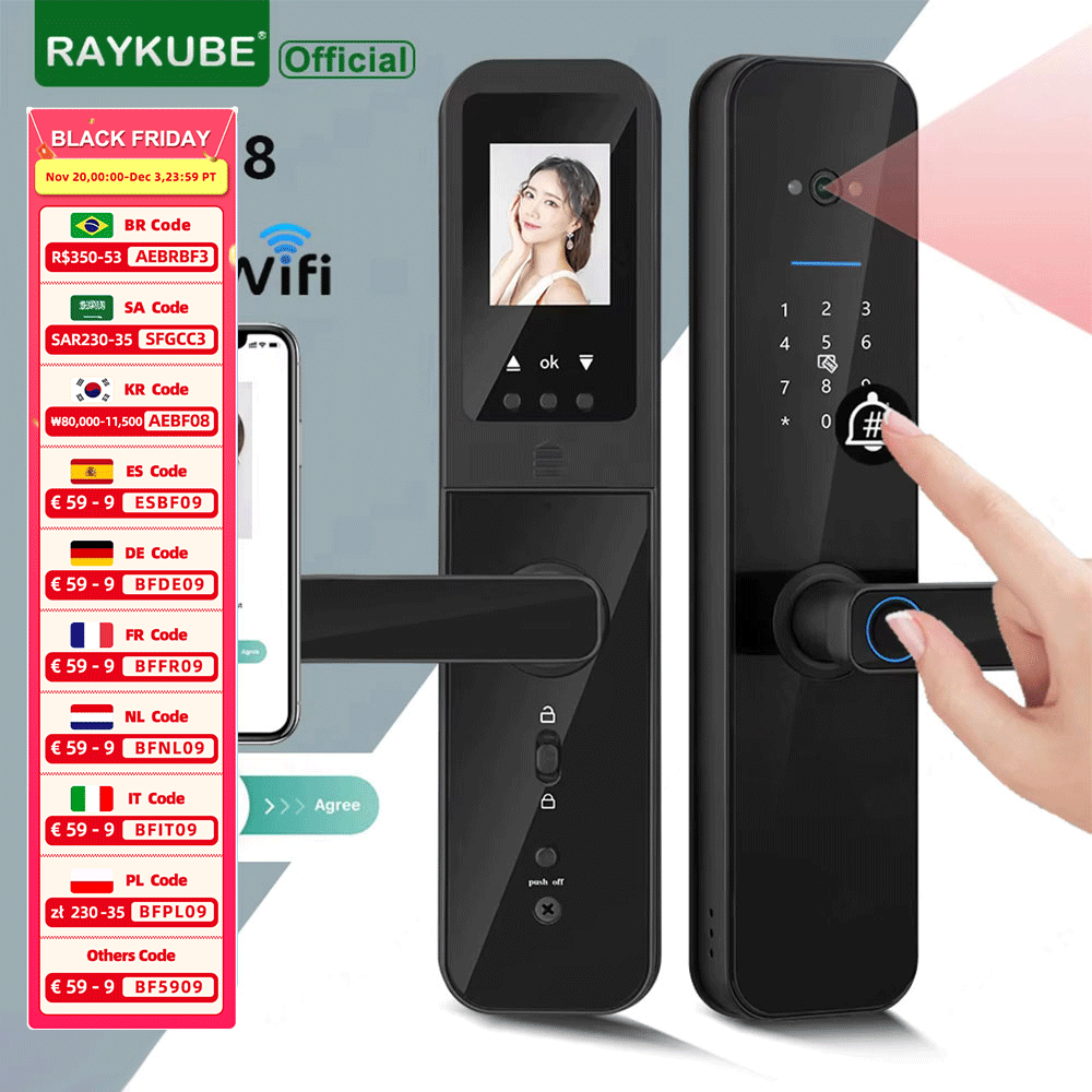 Letter Opener Brass - RAYKUBE F008 Tuya kamera Wifi, kunci