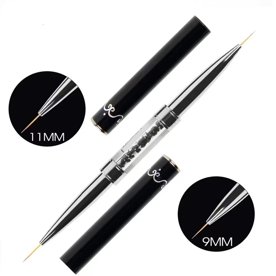 Correction Pen Fine - Pena Liner Nail Art Gagang Logam