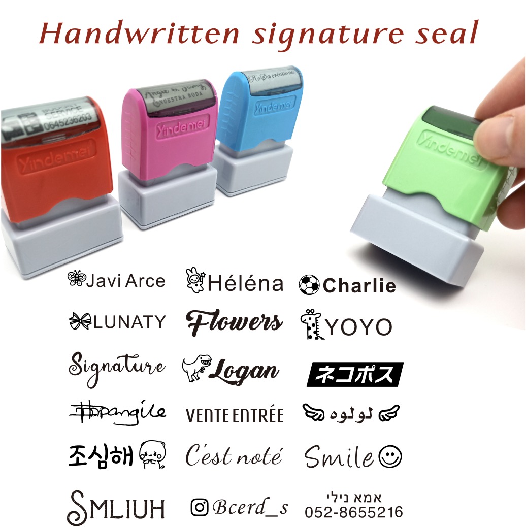 Rubber Date Stamp - Kustom Nama Guru Tinta Cap Tanda