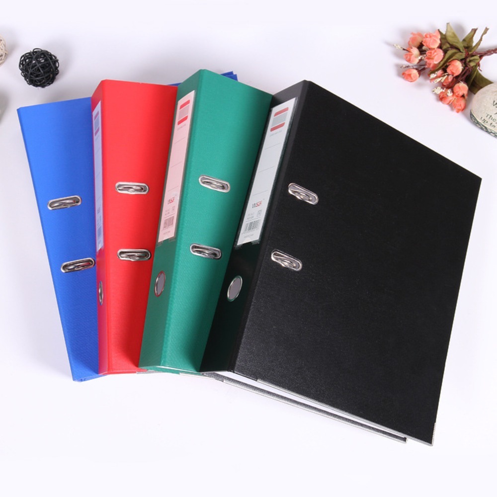 Binder A4 Lever - 2 cincin tuas lengkung File portabel