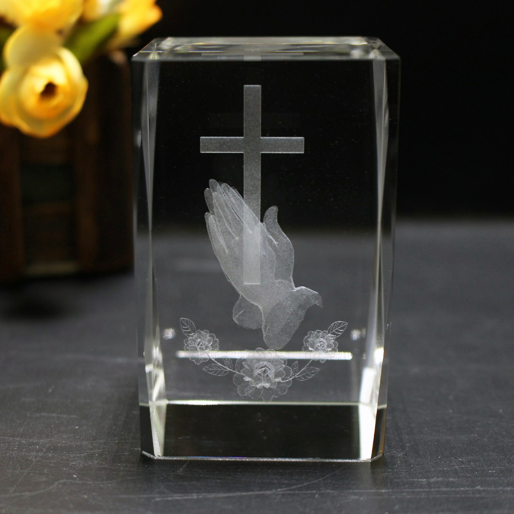 Paper Weight Crystal - Kristal Laser 3D Dekorasi Kristal Kubus