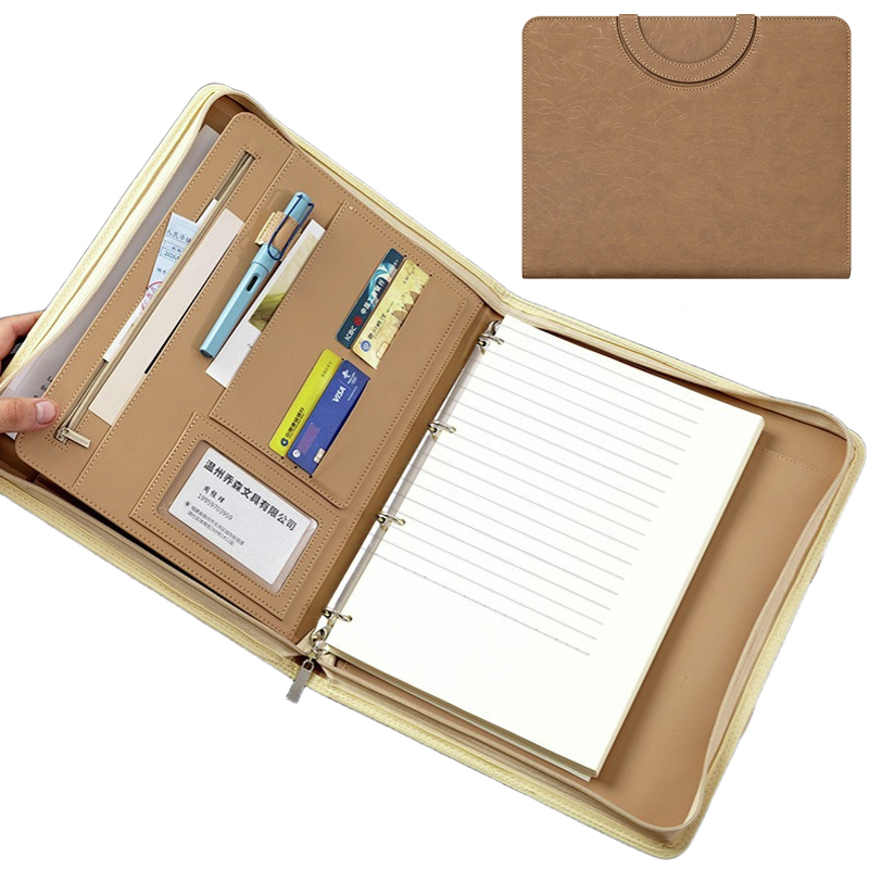 Binder A4 Lever - Folder Portofolio Bisnis Kulit PU A4