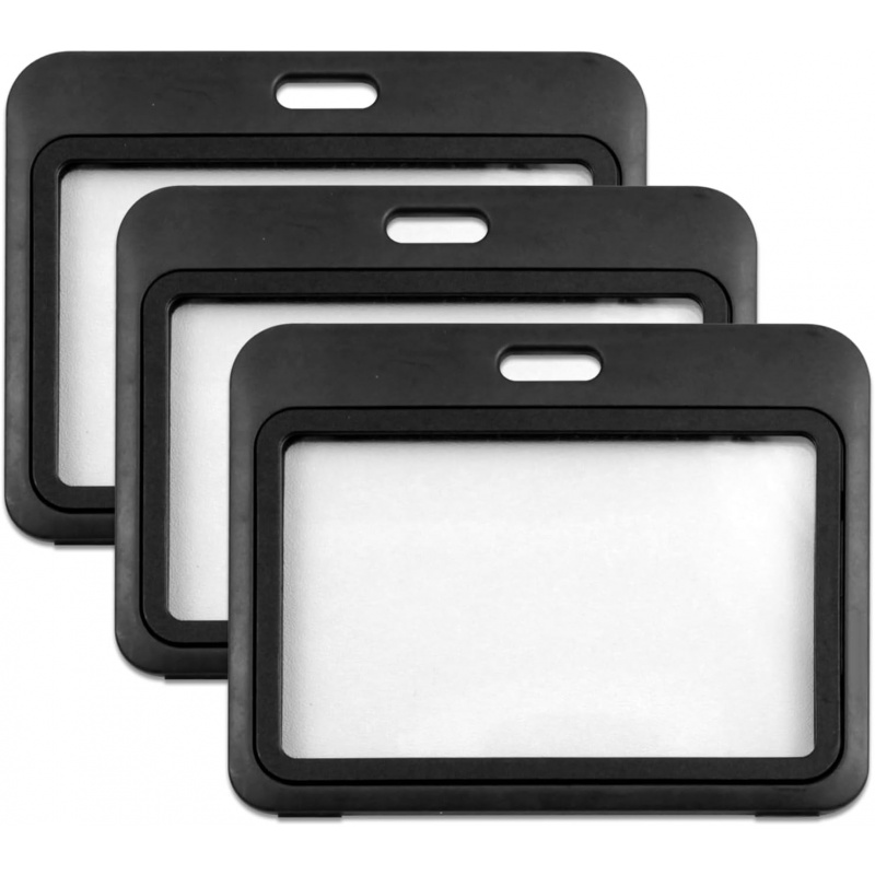 Index Card Holder - 3 Paket Tempat Kartu ID Plastik