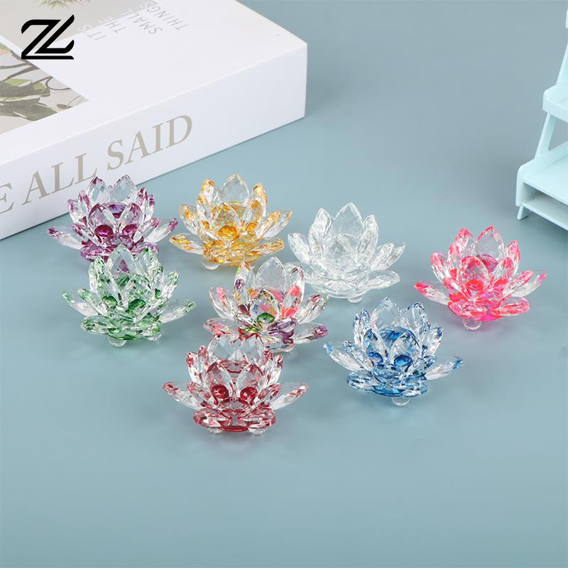 Paper Weight Crystal - 60Mm Quartz Kristal Lotus Bunga Kerajinan