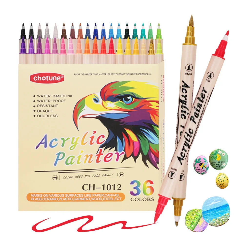 Correction Pen Fine - Spidol cat akrilik 12-36 warna pena