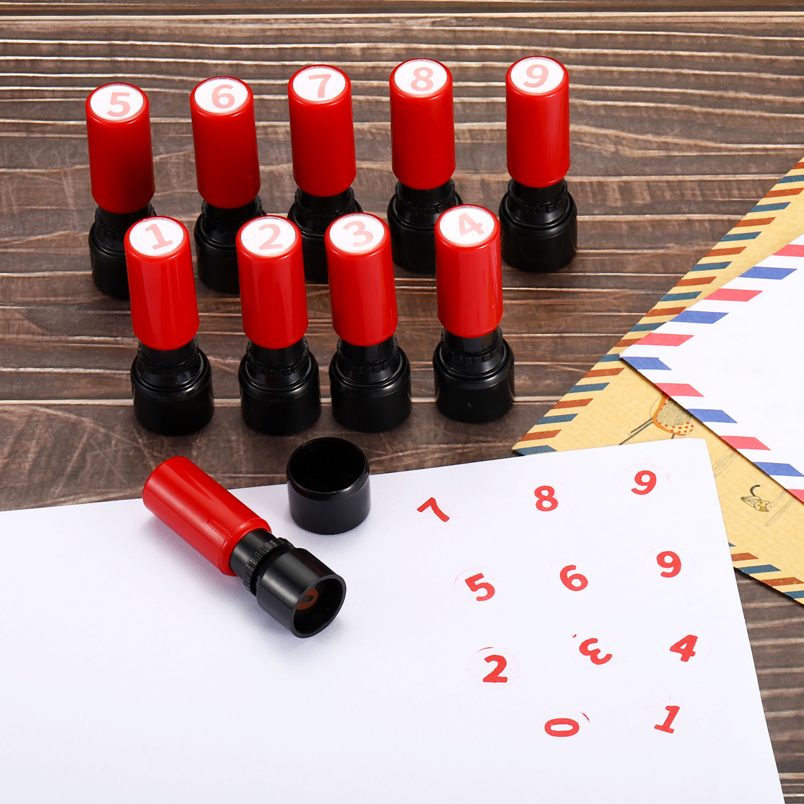Rubber Date Stamp - Stempel Angka Self Inking Angka 0-9