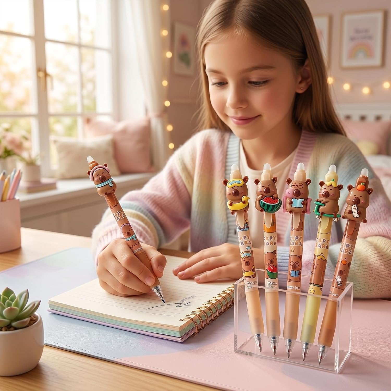 Correction Pen Fine - Pulpen Capybara Lucu yang Dapat Dihapus,