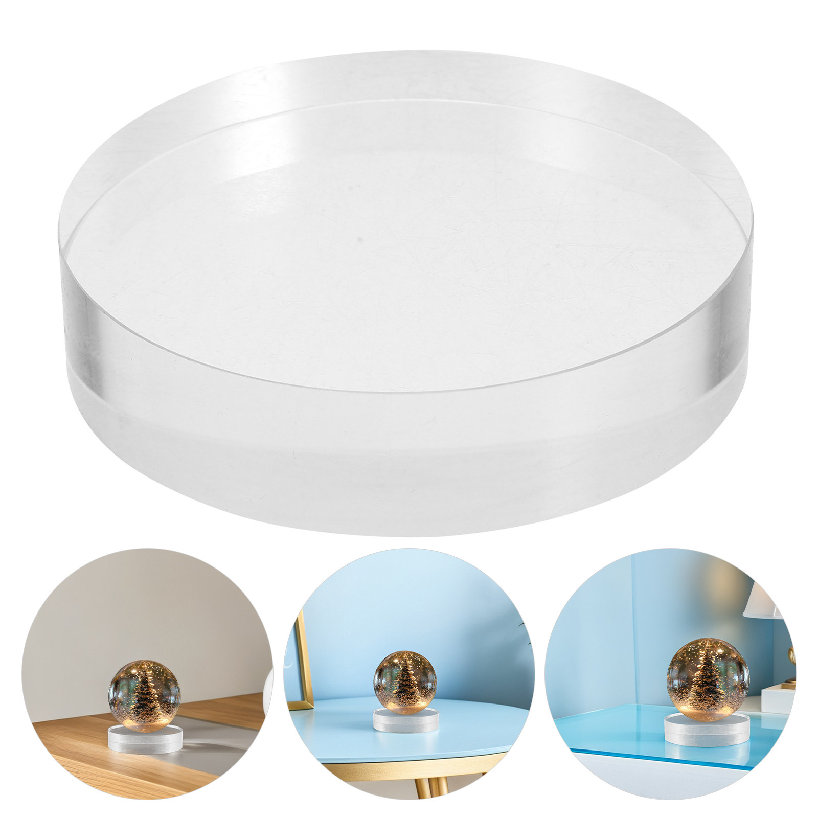 Book Weight Glass - 2 Buah Pemberat Kertas Kaca Transparan