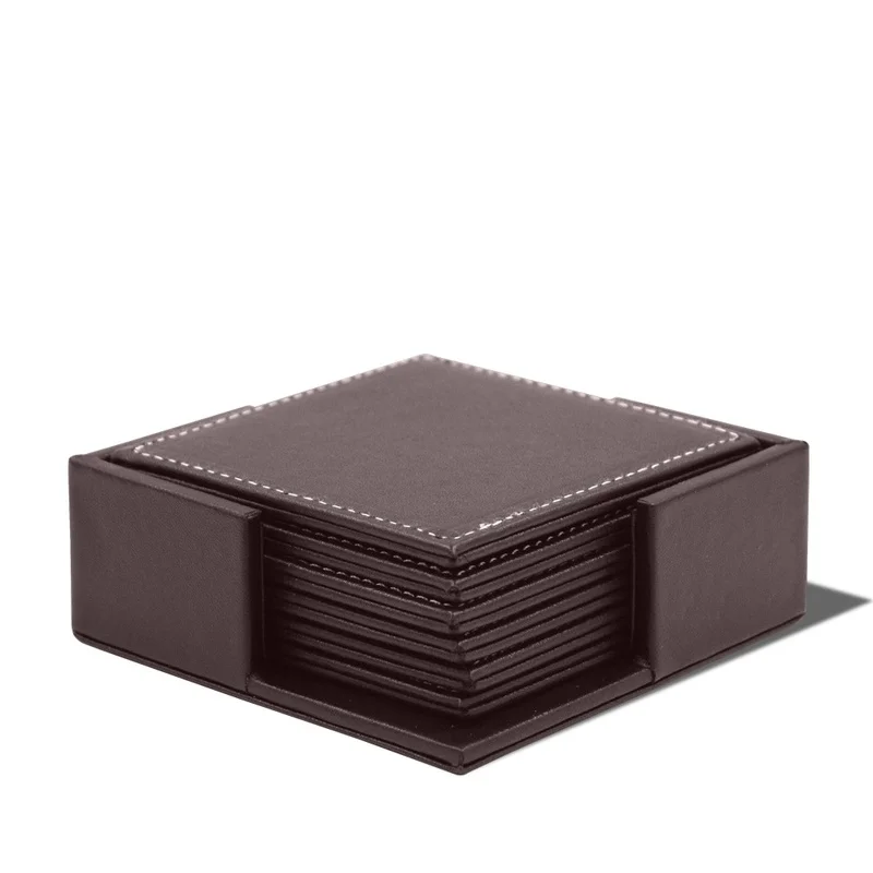 6 Buah/Set Bisnis Coaster Insu - Leather Desk Pad ulasan dan harga