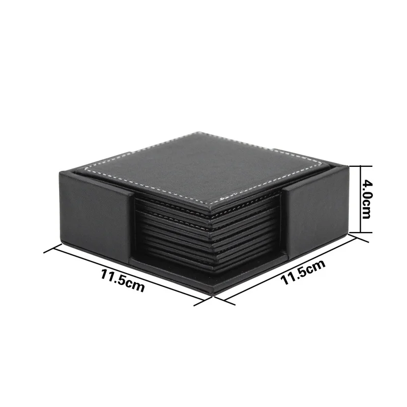 6 Buah/Set Bisnis Coaster Insu - Leather Desk Pad ulasan dan harga