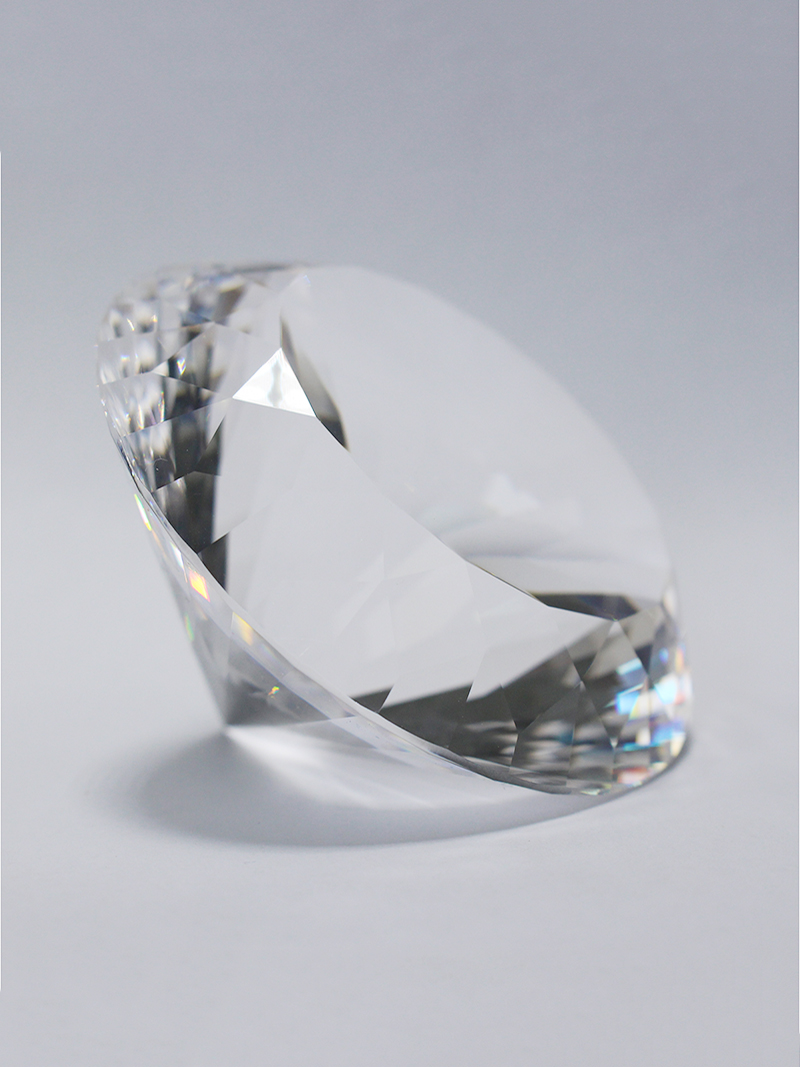 150 Mm Transparan Optik Crysta - Paper Weight Crystal ulasan dan harga