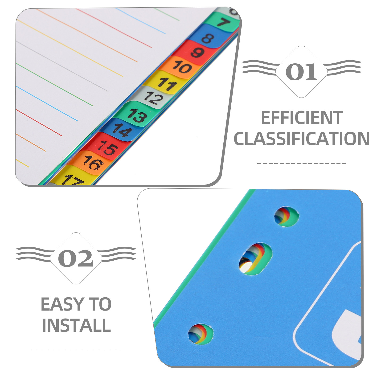 1Set Pembatas A4 11-Lubang, Ta - Tab Divider A4 ulasan dan harga