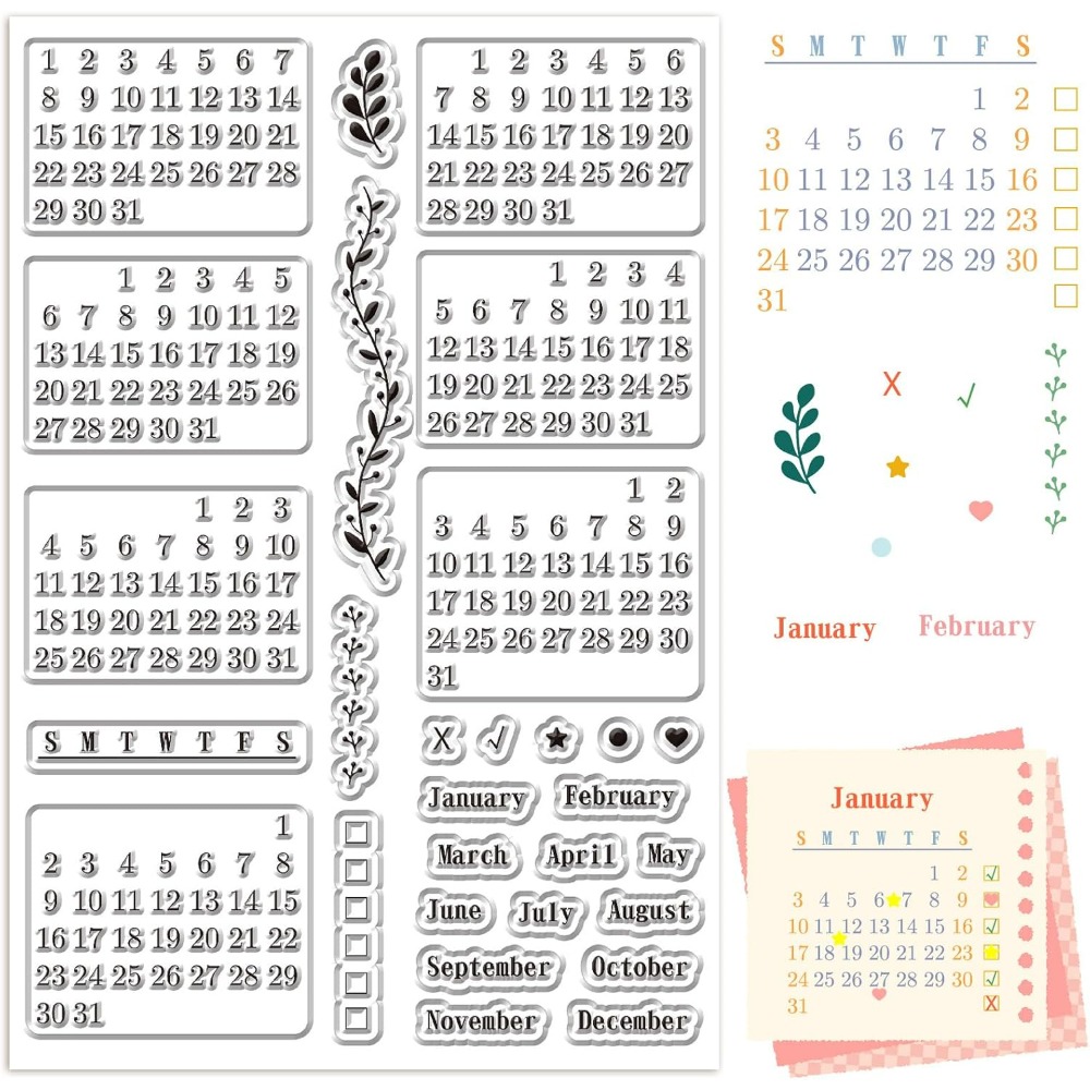Lembar Stempel Bening Kalender - Rubber Date Stamp ulasan dan harga