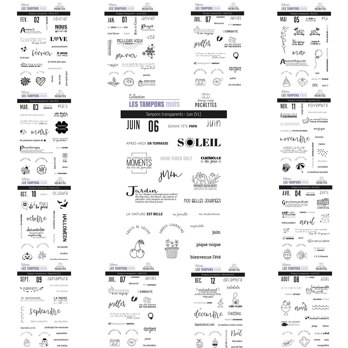 Set Stempel Tematik Bulan Pran - Rubber Date Stamp ulasan dan harga