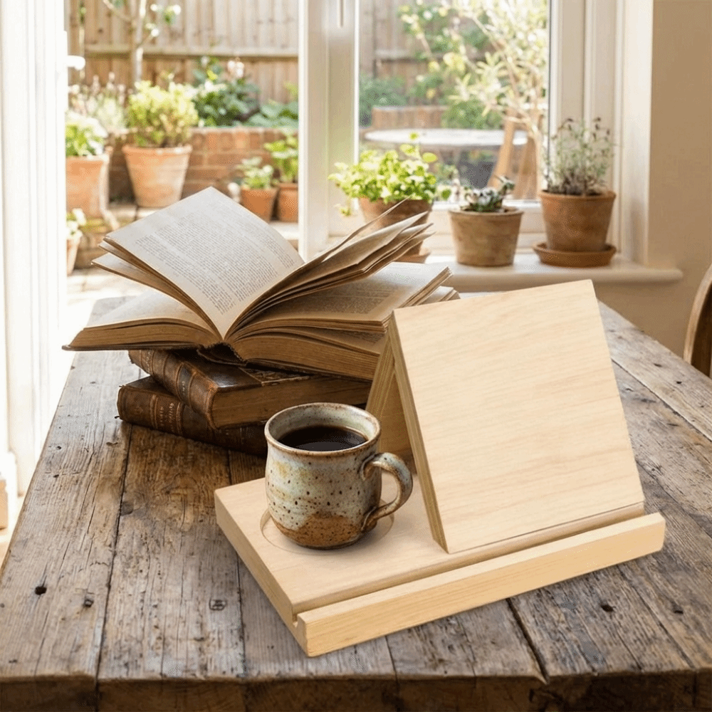 Penyangga Buku Kayu Segitiga M - Magazine Holder Rack ulasan dan harga
