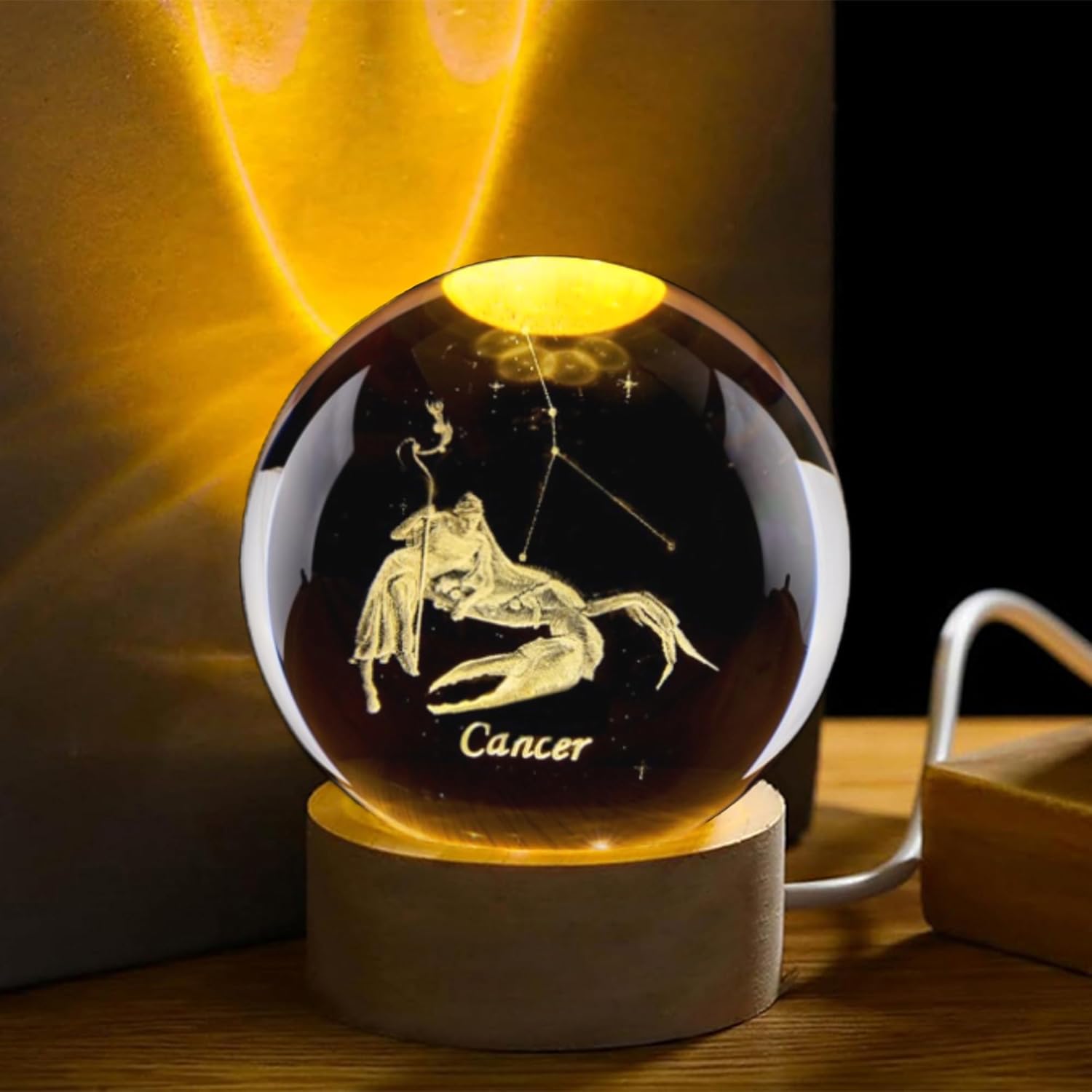 Bola Kristal Konstelasi Kanker - Paper Weight Crystal ulasan dan harga