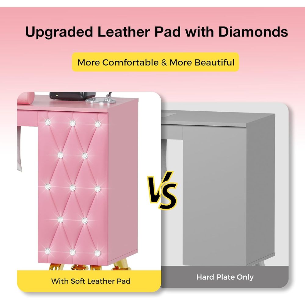 Meja Manikur dengan Pengumpul  - Leather Desk Pad ulasan dan harga