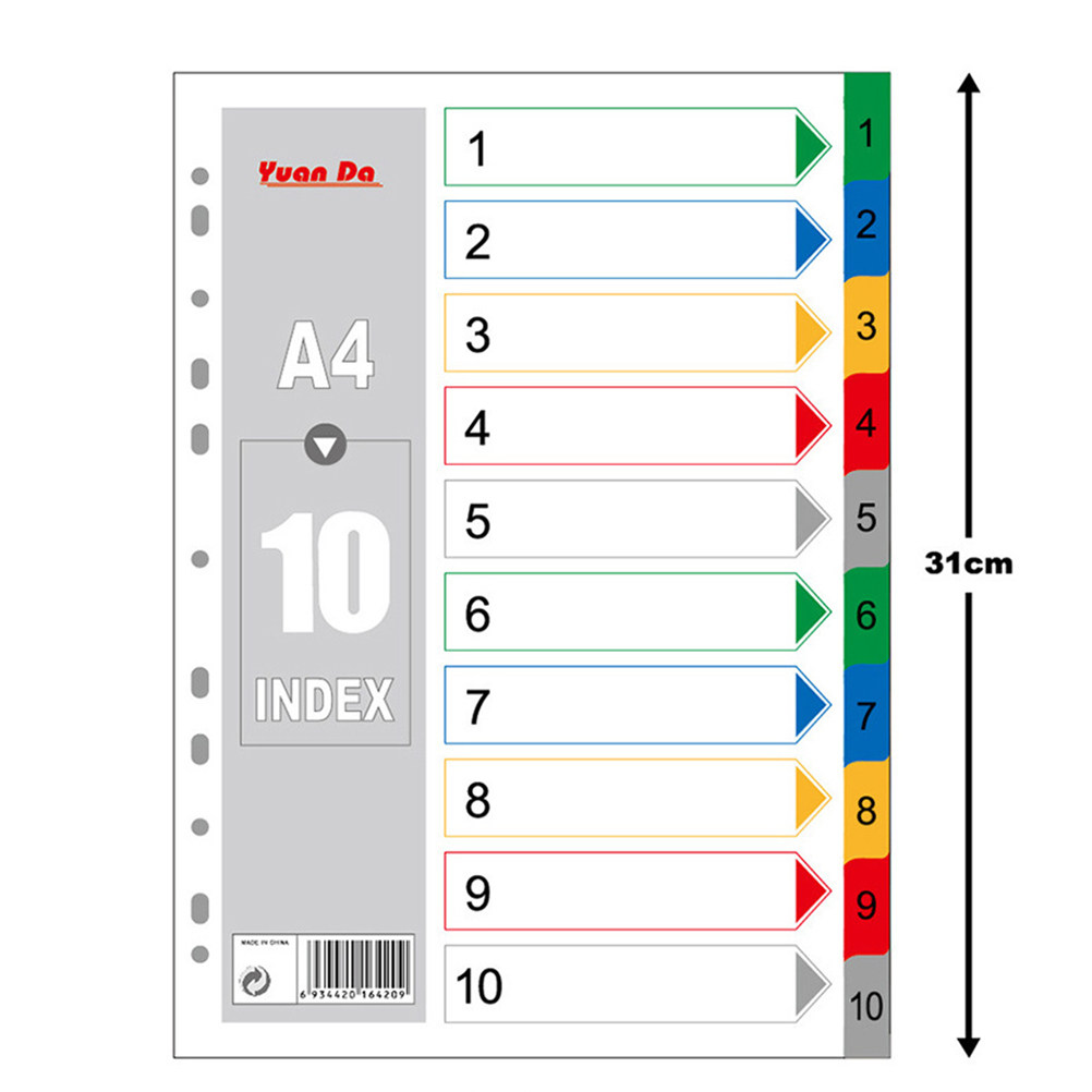 40 Buah Tab Indeks Warna Cerah - Tab Divider A4 ulasan dan harga