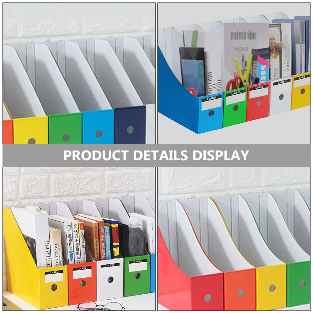 6 Buah Kotak Dokumen Warna-war - Magazine Holder Rack ulasan dan harga