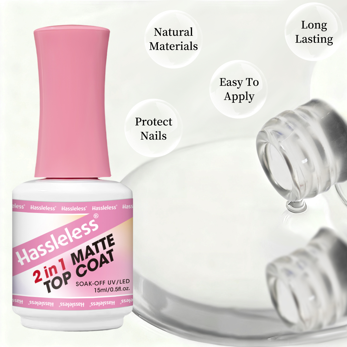 Top Coat Gel Matte 2-in-1 15ml - Gel Refill Pack ulasan dan harga