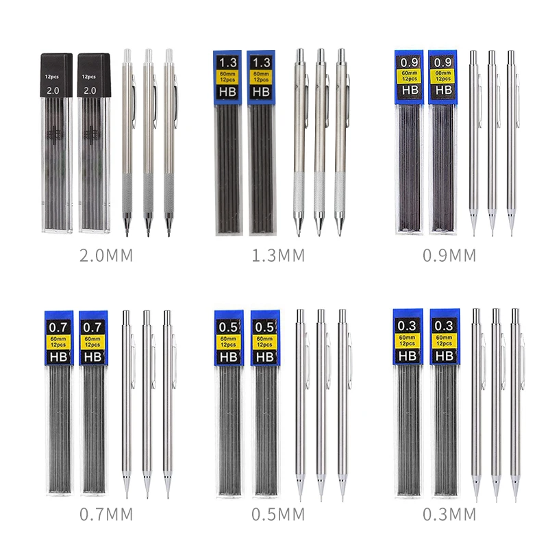 Set pensil mekanik logam penuh - Mechanical Pencil 0.3 ulasan dan harga