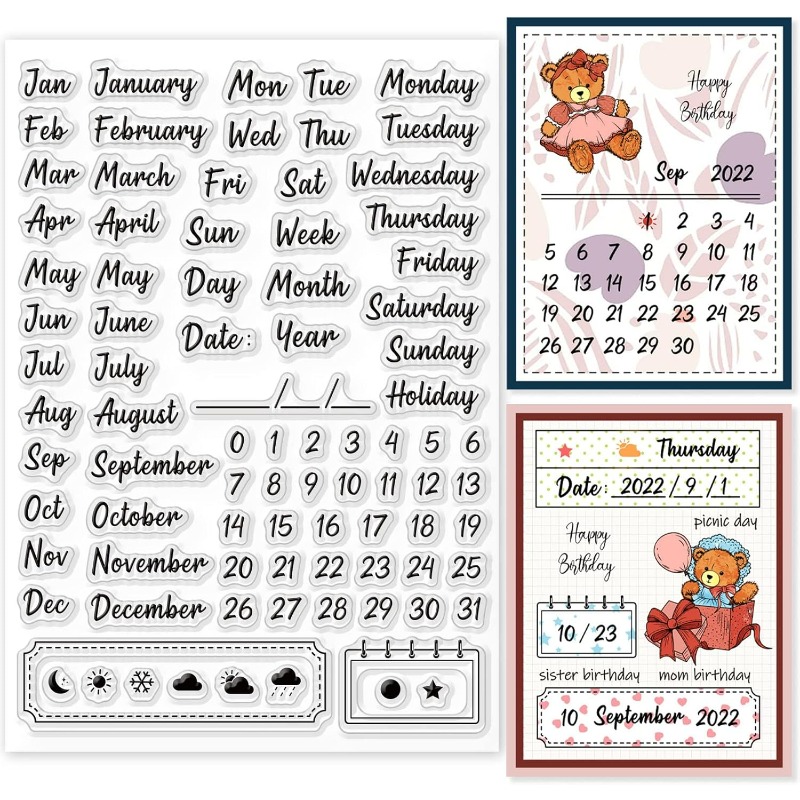 1 buah cap silikon transparan  - Rubber Date Stamp ulasan dan harga