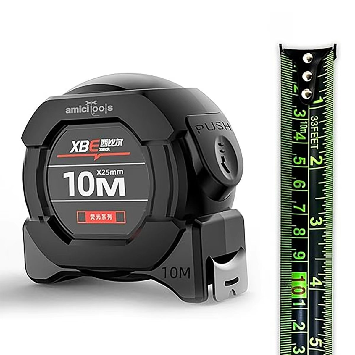 Pita Ukur Baja Fluoresen 10m/5 - Tape Dispenser Weighted ulasan dan harga