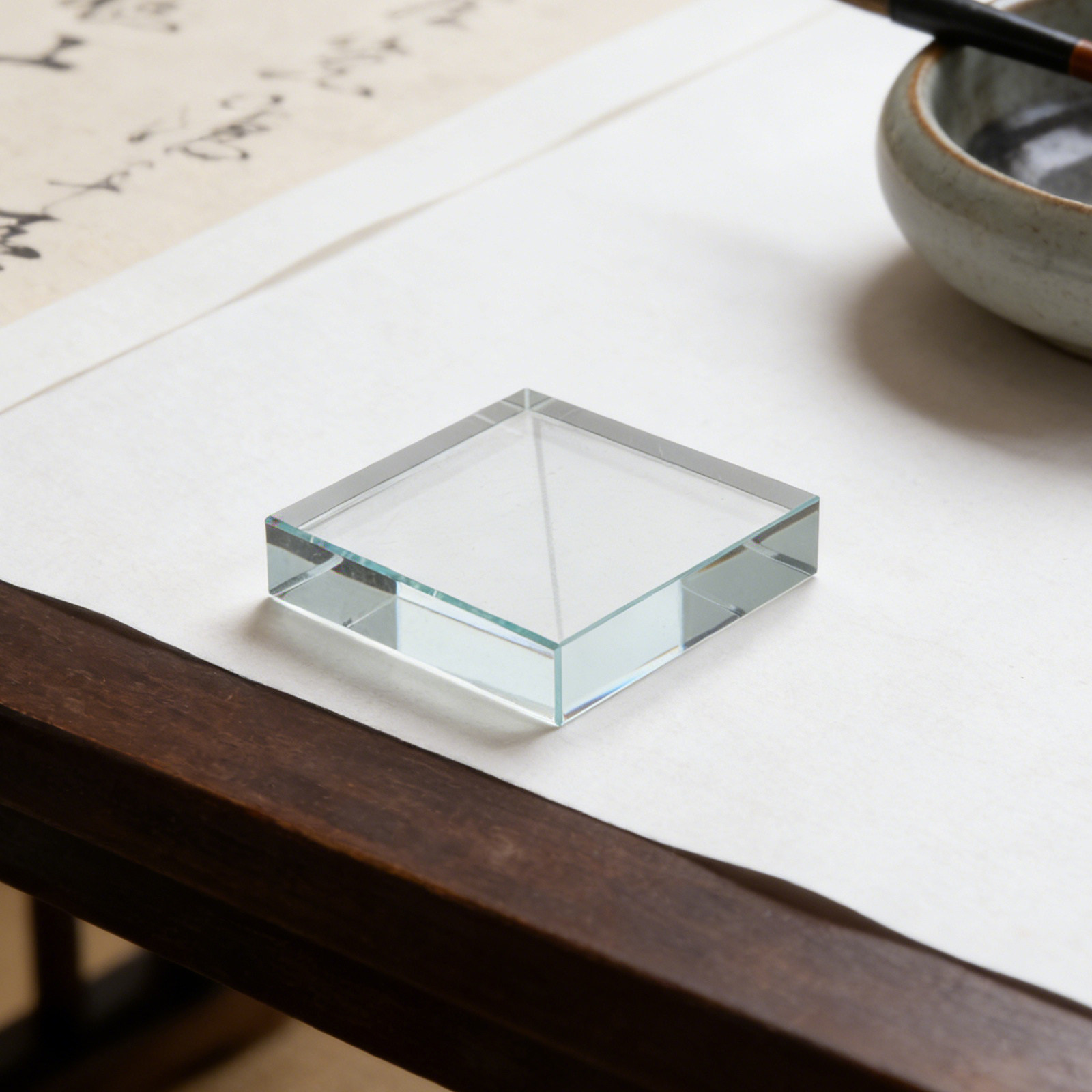 Penahan Kertas Transparan Pers - Paper Weight Crystal ulasan dan harga