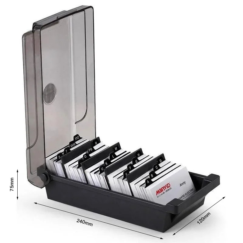 Tempat kartu nama plastik, kot - Card Index Box ulasan dan harga