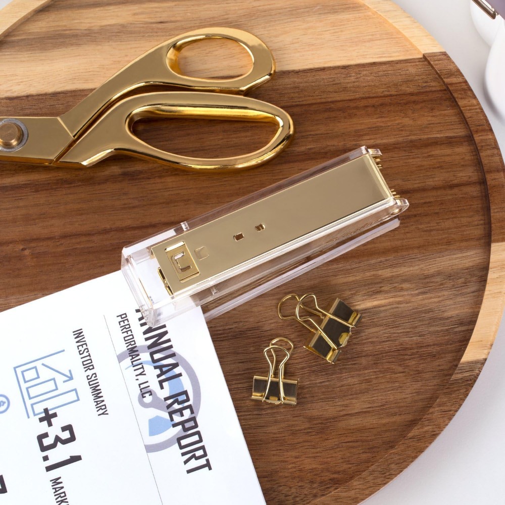 Stapler Akrilik Transparan Ema - Stapler Half Strip ulasan dan harga