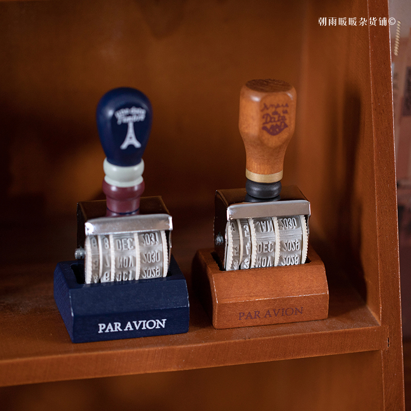 Stempel Tanggal Kayu Retro Cha - Rubber Date Stamp ulasan dan harga