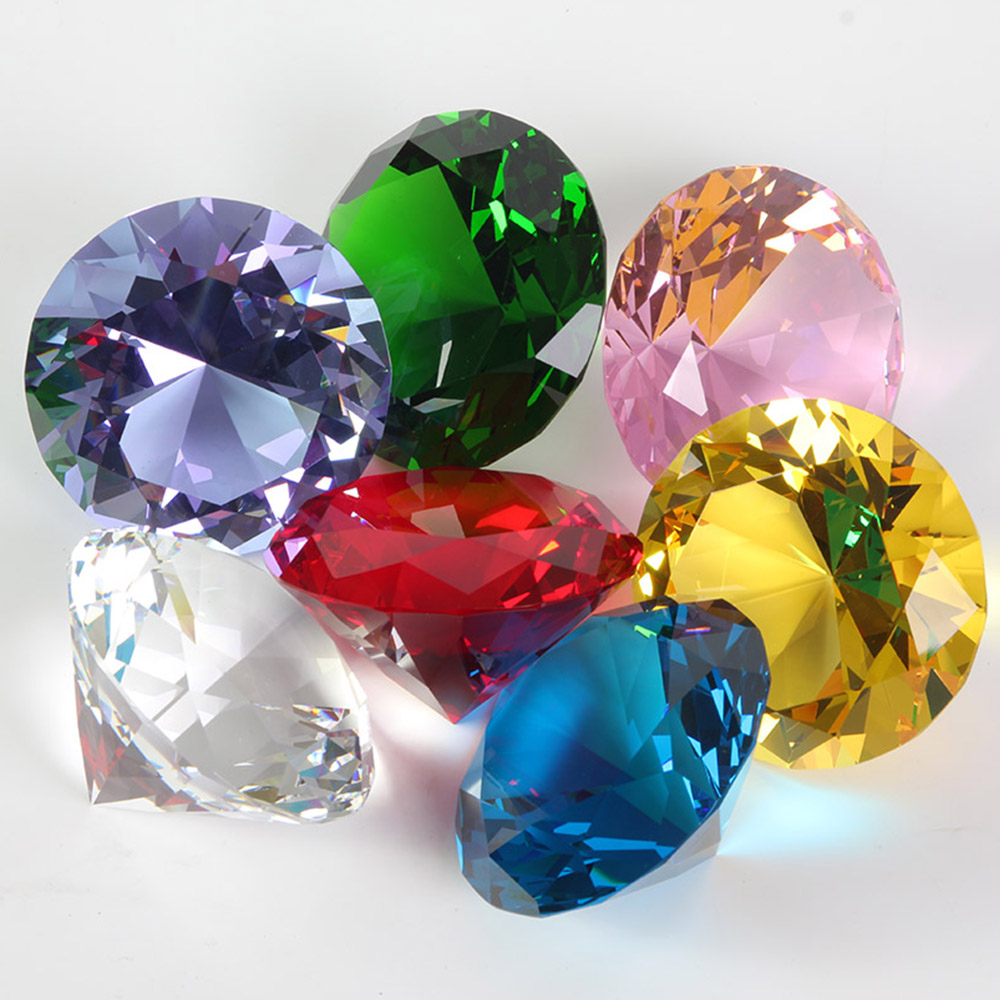 10 Warna Kristal Berlian Berbe - Paper Weight Crystal ulasan dan harga