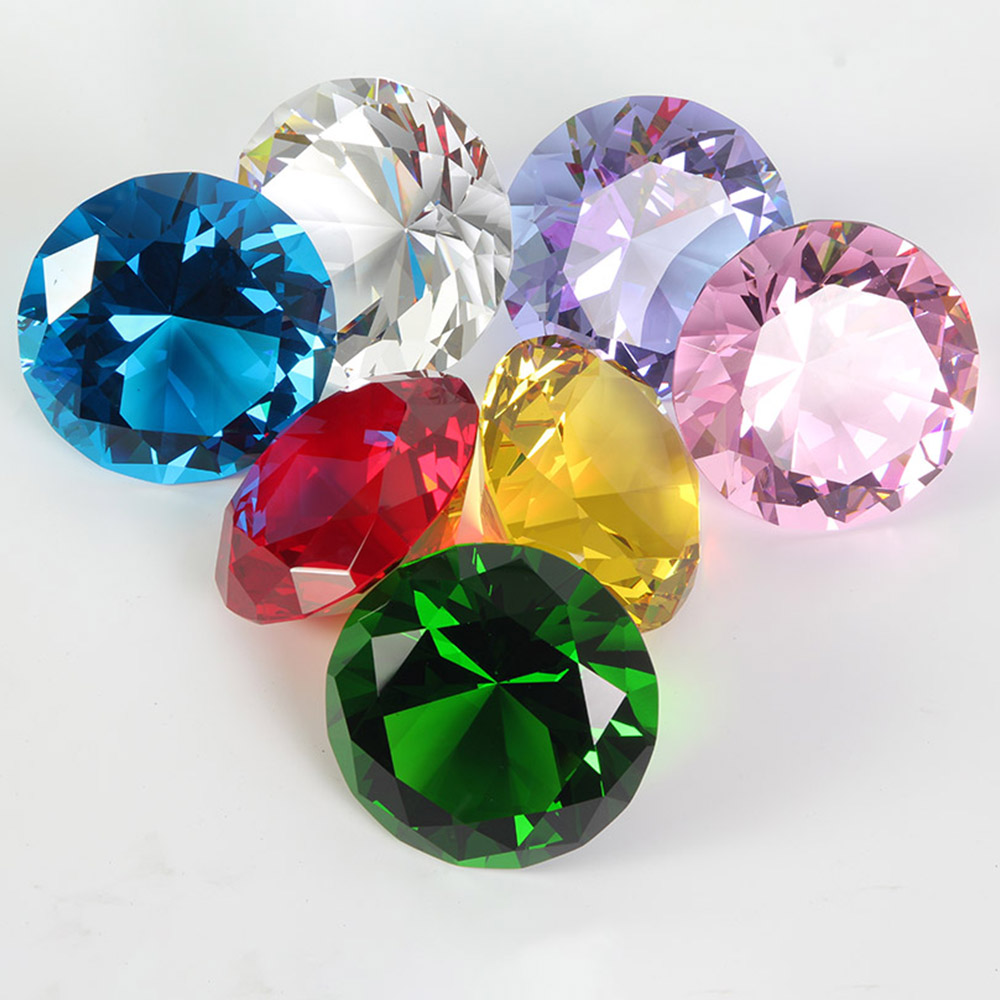10 Warna Kristal Berlian Berbe - Paper Weight Crystal ulasan dan harga