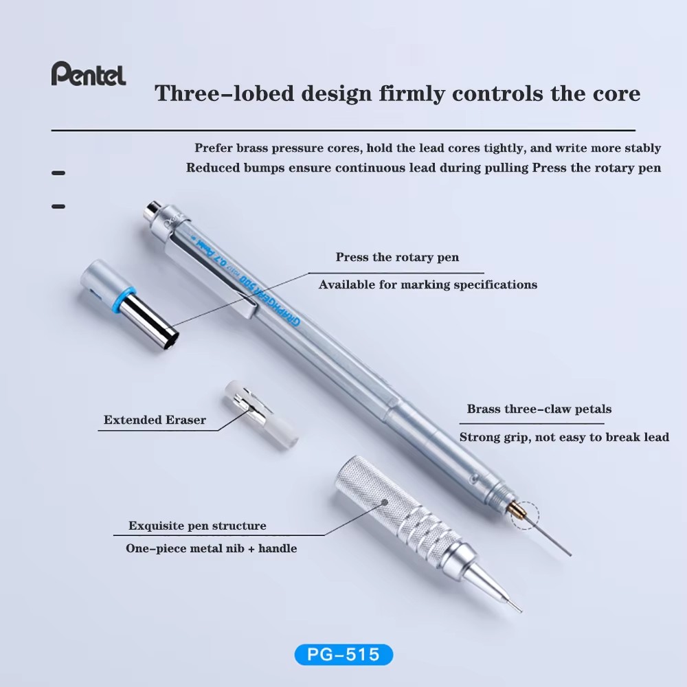 1 buah Pensil Mekanis Pentel G - Mechanical Pencil 0.3 ulasan dan harga